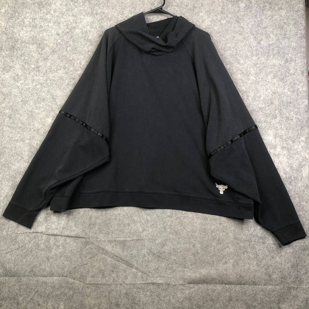 Under Armour Project Rock Doubleknit OS Hoodie Loose 1332575 Women's XL